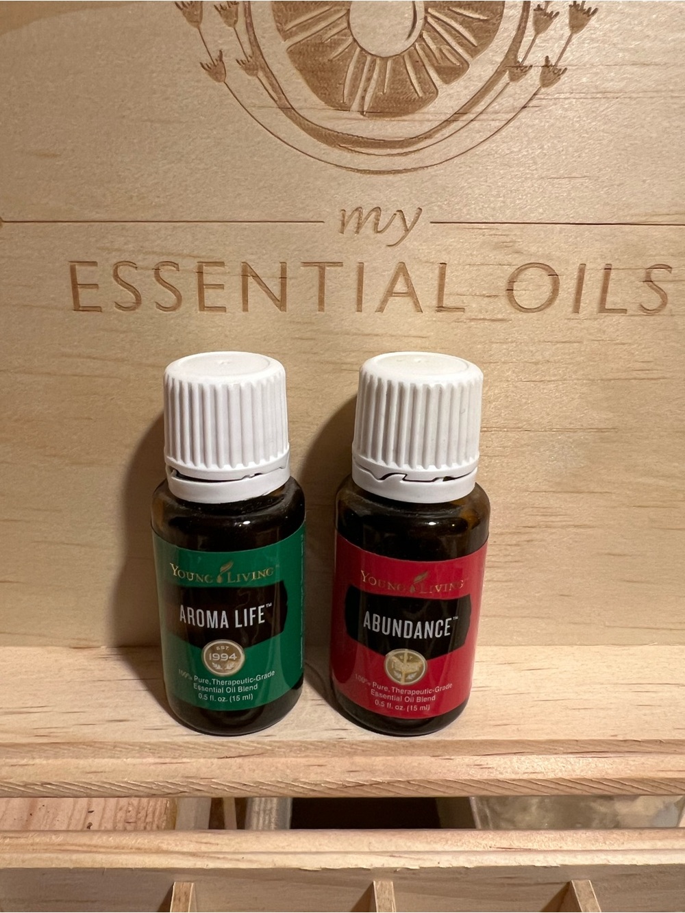 Young Living Aroma Life & Abundance Duo — Green and Red Labels